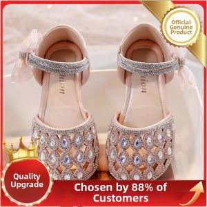 Princess Style Crystals Leather Sandals