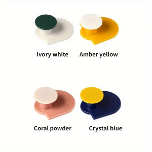 Creative Colored Adhesive Wall Hook Strong Hold No-Punching Simple Household Hook for Kitchen Bathroom Coat Storage