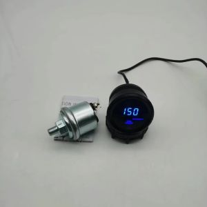 RYSJM | GAUGE 2 52MM Digital Display Car Oil Pressure Gauge 0-150 PSI Blue Led Oil Press Meter Car Meter With Warning Light