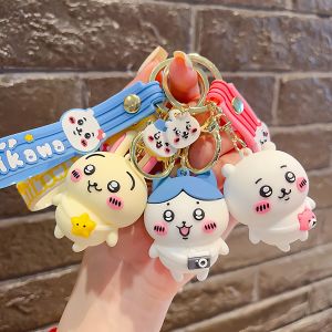 Chiikawa Chiikawa Keychain Usocha Chiikawa Badge Kawaii Bag Toy Plushie Plastic Anime Collectible Chiikawa Customizable No