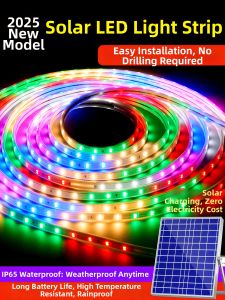 YUANMUXUAN | Solar Changing LED Light Strip Outdoor Waterproof Bright Neon Flash