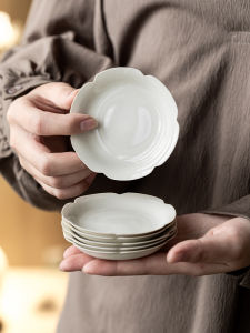 Ceramic Ceramic Cup Mat Tea Cup Holder Heat Resistant Chrysanthemum Pattern Japanese Style Tea Ceremony Accessories