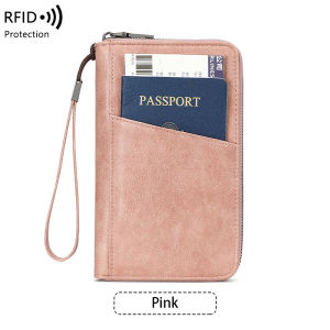 MLZH | RFID Protected Travel Passport Case Long Zipper