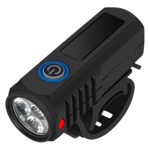 Bright Bicycle Light 3 LED Front USB Type-C Rechargeable MTB Mountain Bicycle Lamp Bike Headlight Flashlight Cycling Scooter
