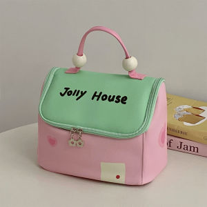 Dopamine House Large Capacity Cosmetic Bag Womens Portable Travel Toiletry Bag Handheld Wash Bag Colorful Storage Organizer