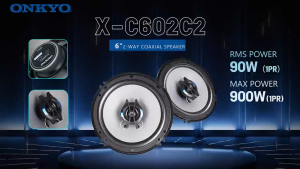 Onkyo X-C602C2 6.5-inch coaxial car audio speaker with a power output of 900W offers full-frequency treble midrange bass surround sound HiFi and high-resolution audio. Genuine products high performance and outstanding performance