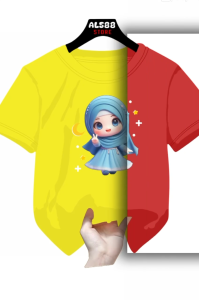 BAJU KAOS ANAK PEREMPUAN GAMBAR HIJAB/ SIZE S-XXL / BAHAN KATUN / KAOS ANAK LAKI-LAKI & PEREMPUAN