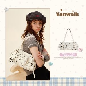VANWALK | Large Capacity Polka Dot Bowling Shaped Handbag