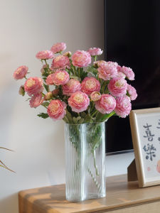 ดอกกุหลาบปลอมคุณภาพสูง ดอกไม้ประดับห้องนั่งเล่น ดอกไม้จันทน์ ดอกไม้ป่า ดอกไม้บานในบ้าน อุปกรณ์ตกแต่งภายใน