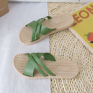 Summer Fashion Womens Sandals Sweet Versatile Floral Slip-On Comfortable Beach Wear Flat Heel Cloth Material
