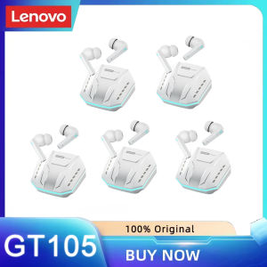 Lenovo | Lenovo GT105 TWS Wireless Earbuds Bluetooth 5.4 Gaming Headphones Low Latency HiFi Stereo Noise Cancelling Earphones Sports Mic