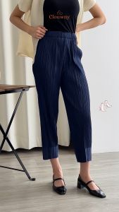 Clouwny June Basic Pleats Pants Celana Premium Pleats Wanita Fit to XL