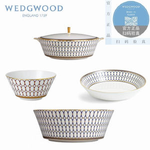 Wedgwood Renaissance Gold Dust Breakfast Bowl Soup Casserole Dinner Plate Ceramic Dish European Style Adult round Dish