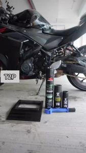 T2P Motorcycle Cleaning ULITAMTE Kit Motorbike Wash Chain Cleaner Bike Chain Lube Chain Wax Chain Brush Wheel Paddock Tyre Spinner Tire Jockey