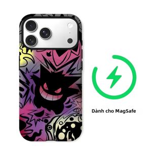 Ốp Điện Thoại Từ Tính Anime Gengar Dành Cho iPhone 17/16/15/14/13 Pro Max Plus - Chống Sốc Hai Lớp TPU PC Chống Trầy Xước Chống Bụi Chống Trượt