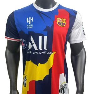 Digital Print Short Sleeve Patchwork DIY T-Shirt 2526 Messi Football Club Commemorative Top Summer Breathable Quick-Dry Casual Wear Boyfriend Gift Barcelona Argentina Miami PSG NOB