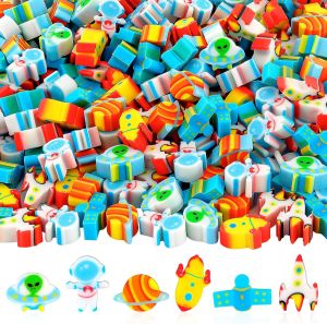 100 Pieces of Space mini Eraser Combination Novel Pencil Eraser Loose for Reward Prizes Gift Fillers