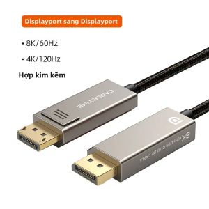 CABLETIME DisplayPort 1.4 Cáp 8K 60Hz 4K HDR 165Hz 32.4Gbps Âm Thanh Video DP1.4 Cho PC Laptop Tới TV Máy Tính