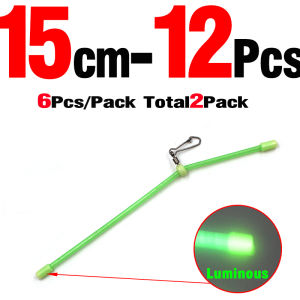 MNFT 12Pcs Fishing Anti-Tangle Feeder Boom Luminous Anti Tangle Booms With Snaps Tube Balance Connector Tackle Anti Tangle