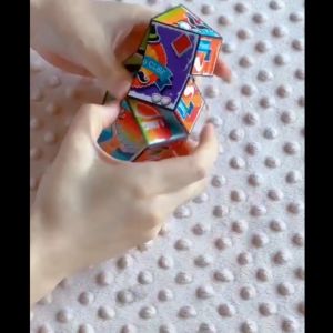 SK-M343 Mainan Edukasi Anak Rubik Geometri 3D Magnetic Motif Hand Flip Puzzle Toys / Magic Rubik
