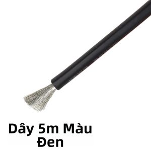 5M Dây Silicon Mềm 2 Chân Đen Đỏ Cáp Điện Linh Hoạt Cho Tấm Pin Năng Lượng Mặt Trời Pin Ô Tô 8AWG-22AWG Lõi Đồng Mạ Thiếc