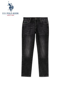 U.S. POLO ASSN. Mens Fit Straight Leg Jeans Stretch Washed Denim Youth Fashion Business Casual Long Trousers Autumn Wear
