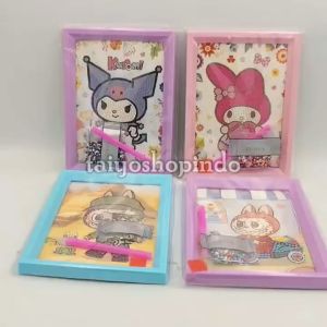 TAIYO DIY Diamond Painting Photo Frame Manik Bead Labubu Kuromi Melody Cinnamo Lukisan Bingkai Anak
