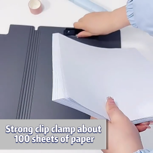 Long Clipboard with Cover File Folder Organizer 2 Clip Blue/Black Paper Clip Board Office School Supplies 10 Pcs