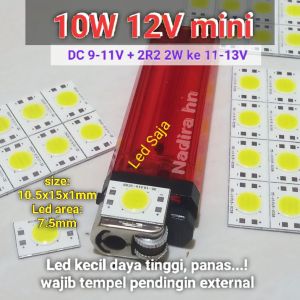 Led 10W 11V(12V+Resistor) hpl cob mini 10 watt Super bright diy lampu motor lampu kamar lampu baca lampu penerangan