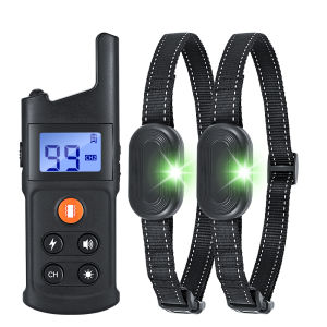 Rechargeable Electric Dog Shock Collar with 3 Training Modes - Shock Vibration And Beep for Large Medium Small Dogs