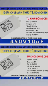 Tụ điện máy sấy ELECTROLUX CBB60 450VAC - 10uF+5%