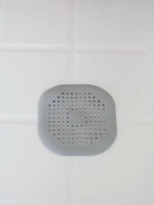 แผ่นรองท่อระบายน้ำซิลิโคนนิ่ม ป้องกันอุดตันกรองเศษผม แผ่นดูดติดพื้นห้องน้ำ