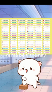 1 tờ sticker 96 cái in tên dán bút cho bé với nhiều hình ngộ nghĩnh đáng yêu