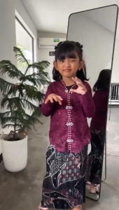 Kebaya brokat payet encim anak wisuda/kebaya anak SD kebaya pesta anak karnaval kebaya kartini
