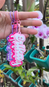Custom 3D Printed Name Bag Tag | Custom Name Keychain | Unique Handmade Gift