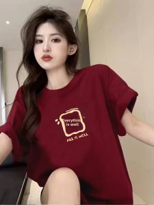 SUSHOUWANGE | Áo Thun Đỏ Rộng Rãi và Ôm