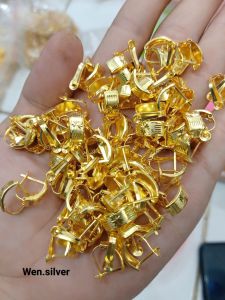 ANTING JEPIT UKIR DEWASA PERAK 925 ASLI LAPIS EMAS