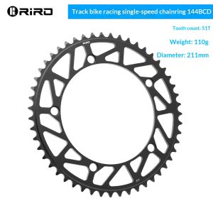RIRO 144BCD Racing Chainring - 48T 49T 51T Options Lightweight Cutout Design 1/8 Single Speed Chain For Track/Fixed Gear Bike