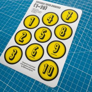 Set Number Stickers of 1-100 Alphabet Letter A-Z Symbols. Premium Sticker Label. For Restaurant Dining Table Nombor Meja