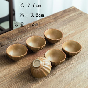 Cốc Trà Gốm Sành Sứ Thủ Công Phong Cách Cổ Điển Cốc Trà Nhỏ Dùng Tại Nhà Cốc Trà Cá Nhân Kiểu Lưỡi Trai