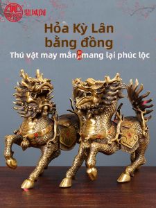 DINGFENGGE | Đôi Tượng Kỳ Lân Đồng May Mắn