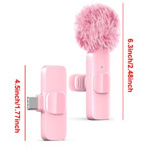 Wireless Lavalier Microphone USB C Mini for iPhone 17/16/15 Android Noise Reduction Vlog YouTube Recording Lavalier Microphone