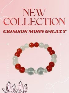 [FOUR CRYSTALS SYSTEM] LUMIKNOT CRIMSON MOON GALAXY 100% HANDMADE BLESSING ADJUSTABLE HAND ROPE/CORD/BRACELET 绯月星河可调绳