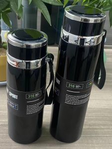 Business Star Pot Portable Large Capacity Water Bottle 316 Stainless Steel Insulated Carrying Strap True Motion Office Use