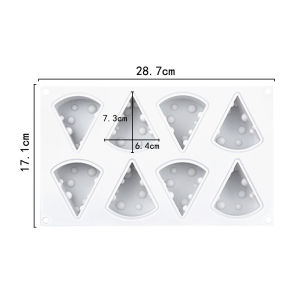 3D Cheese Shape Silicone Molds Mousse Cake Mold Non-Stick Chocolate Fudge Silicone Baking Pan Dessert Cheesecake Baking Mould