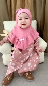 Gamis Adeeba 3in1- Gamis Anak Lucu- Baju Muslim Trendy Yang Nyaman Di Pakai Dengan Harga Terjangkau