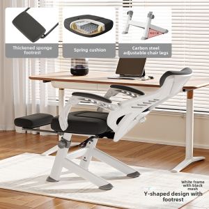 XIGE | Ergonomic Lumbar Support Sturdy Comfortable Office Chair Without Wheels