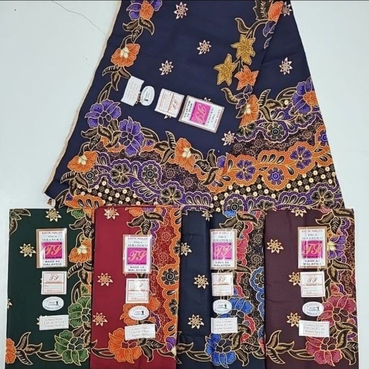 5 helai SARUNG BATIK TIGA SERANGKAI siap jahit PEMBORONG & PERUNCIT