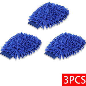 Car Wash Gloves Chenille Glove Plush Rags Thickened Double Sided Car Supplies Cleaning Tools Car Cleaning Gloves Auto Parts
