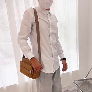 Túi đeo chéo nam nữ vải kaki bền đẹp size 24cm